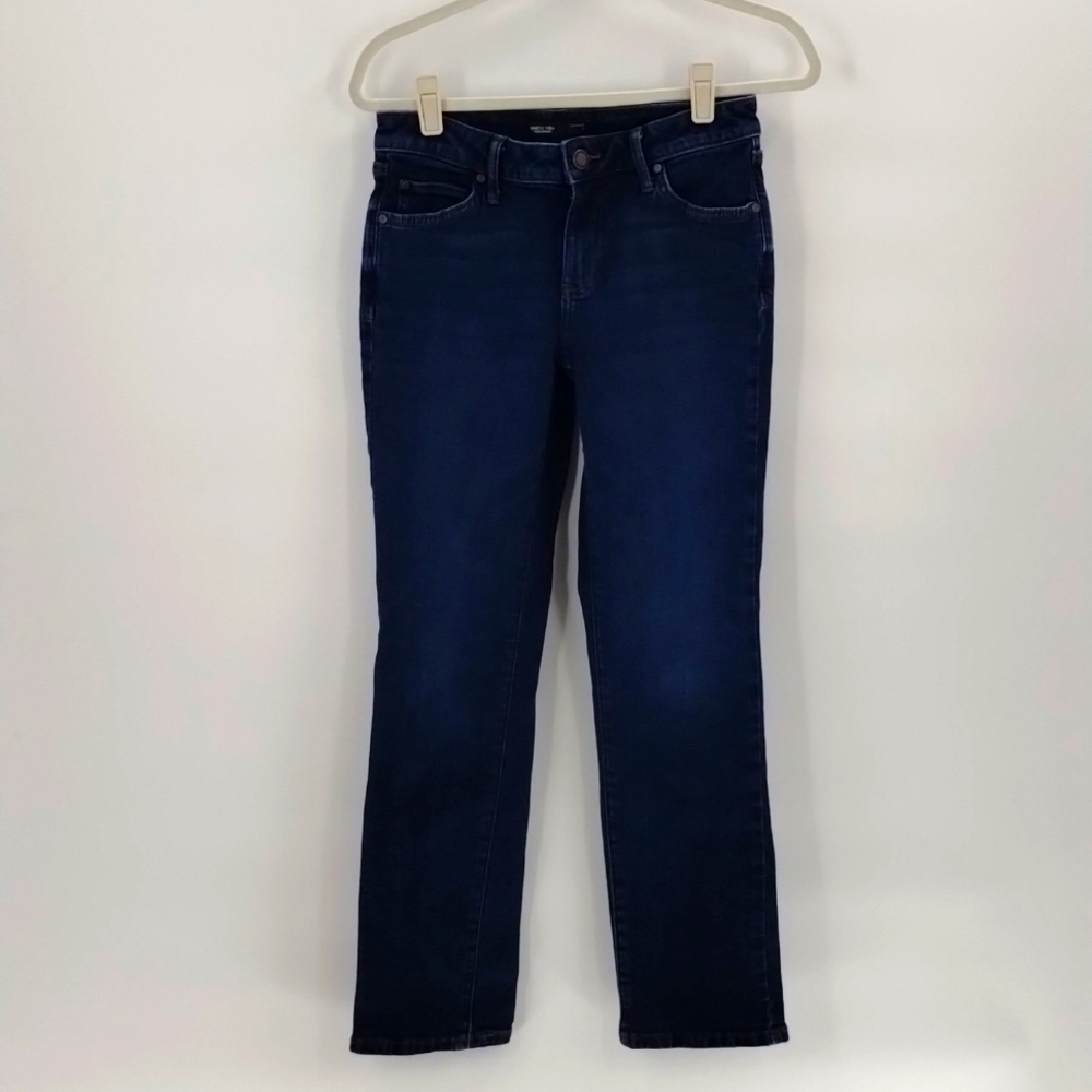 Simply Vera Vera Wang straight leg size 4 denim jeans stretch no distress mid